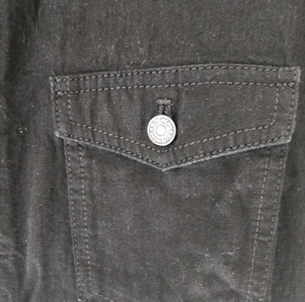 Givenchy Logo Embroidered Denim Black Shirt - Picture 10 of 13
